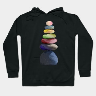 Cairn Stone Tower Pink on Top Hoodie